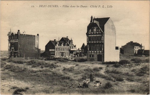 Cpa bray dunes villas dans - cpa,