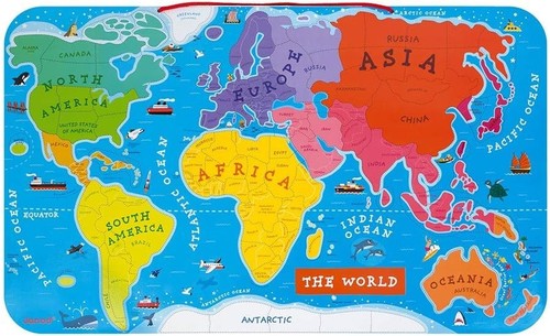 Puzzle carte monde - puzzle, du