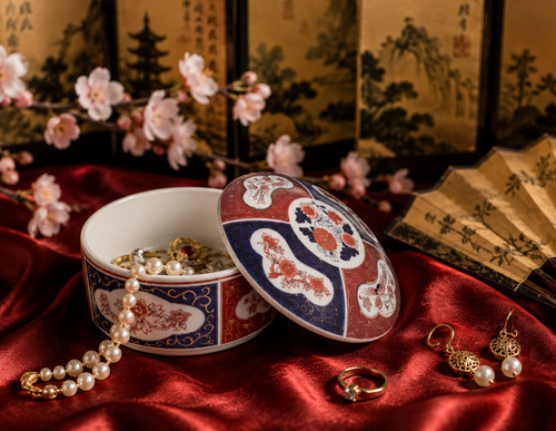 Boîte porcelaine style imari - boîte,
