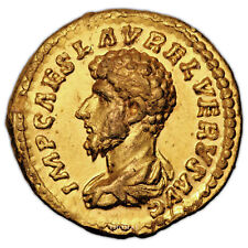 Monnaie Romaine - Lucius Verus - Aureus or - tête gauche - Très rare