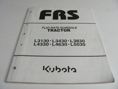 Kubota flat rate schedule - kubota,
