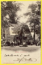 cpa 88 - ÉPINAL (Vosges) Le CHALET FORESTIER Animée DRAPEAUX Militaires DOS 1900