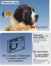 Gn161 SAINT BERNARD 3 M MINESOTA TELECARTE  5 u PUCE SO3 1995/09