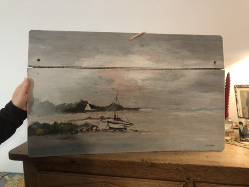 Tableau peint sur pupitre - tableau,
