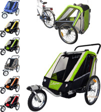 LEON Remorque + poussette pour 2 enfants bébé trasport de jogger fietskar à vélo