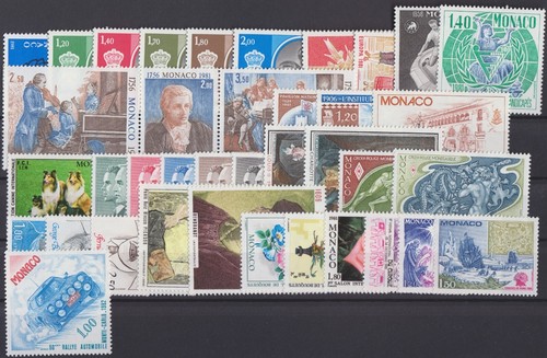 Timbres monaco neufs annee - monaco, **