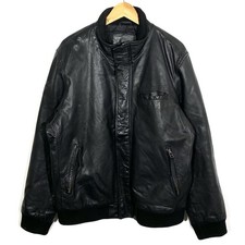 Blouson En Cuir De Vachette Noir Vintage 90’s