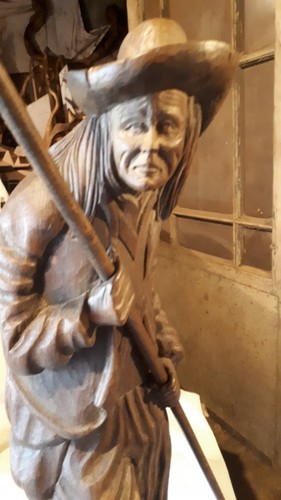 Sculpture bois monoxyle chouan - sculpture,