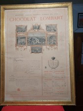 AFFICHE PUBLICITAIRE CHOCOLAT LOMBART MEUNIER COLLECTION CADRE  DECO 