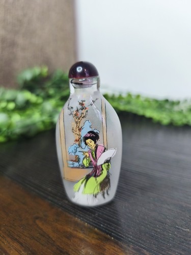 Flacon tabatiere chinois verre - tabatiere,