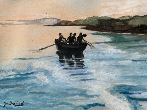 Belle petite aquarelle - , signée