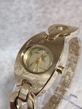 Montre Femme Fantaisie  Vintage Watch RICA LEWIS Gourmette Plaqué OR Quartz