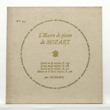 LILI KRAUS ⸺ MOZART sonatas ⸺ DISCOPHILES FRANCAIS DF97 orig FR LP EX