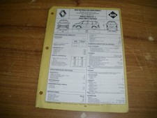 FICHE TECHNIQUE TRIPLE RENAULT ESPACE (91 >) moteur 2068 cm3 TURBO DIESEL