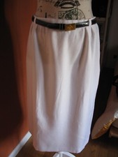 jupe droite blanche artisanale