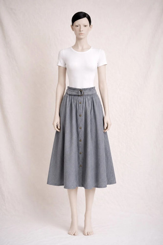 Kenzo jeans jupe midi coton - jupe,