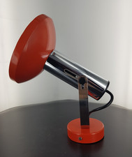 spot lampe applique, vintage réglable chromé / orange en métal année 1970