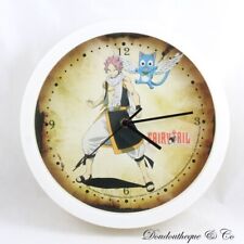 Horloge murale Fairy Tail SANG TAI Natsu et Happy blanc marron ronde 25 cm (VI)