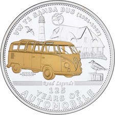 Palaos, 5 Dollars, Volkswagen Combi Samba-Bus, 125 Ans d'Automobile, 2012, BE