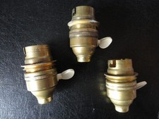 Lot de 3 douilles interrupteur laiton vintage