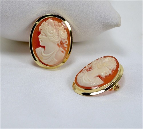 Pendentif broche or - et,