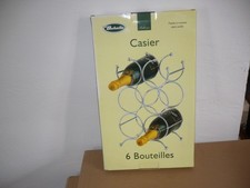 Casier en fil inox 6 bouteilles de table pour rangement présentation