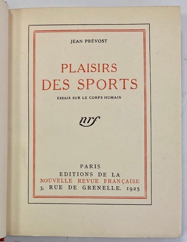 Prevost jean plaisirs - ,