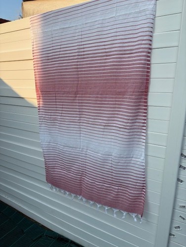 Fouta serviette plage rose - fouta, de