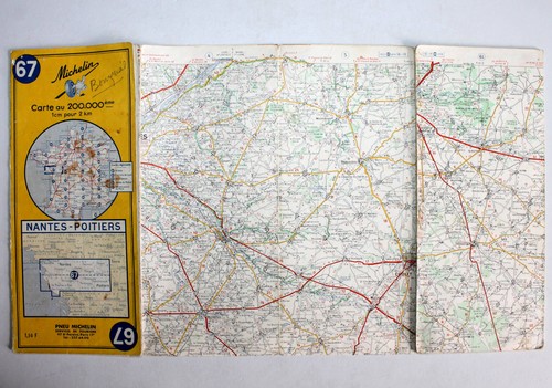 Carte michelin 1965 67 - carte,