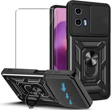 Etui Housse Coque + Verre Trempé pour Motorola Moto G05 G15 G24 G34 G35 G55 G75