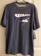 Nike navy swoosh tee shirt L