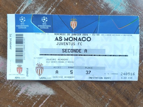 Ticket monaco vs - as, juventus
