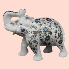 Éléphant en marbre blanc de