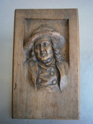 Bas relief sculpture bois - bas,