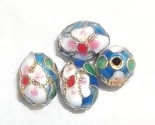 4 PERLES CLOISONNEES 10 MM