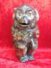 Belle Vieux Tirelire__Singe__Faïence Allemande__Vers 1900__19,5cm