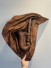 Sculpture Cuir Saxophone Jazz Collection Vintage Signé Rare