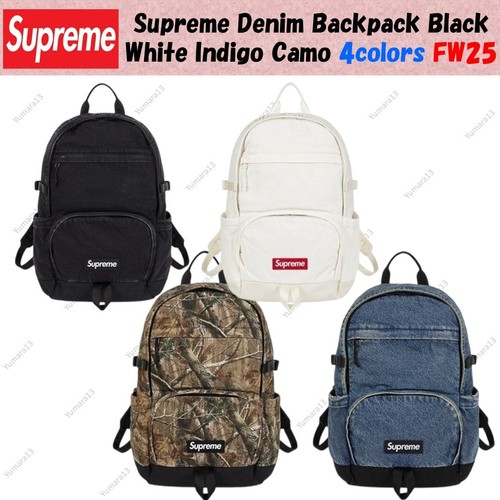 Sac dos supreme denim noir - dos,