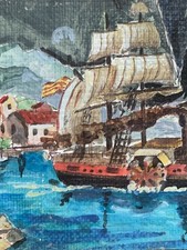 Tableau ancien huile paysage