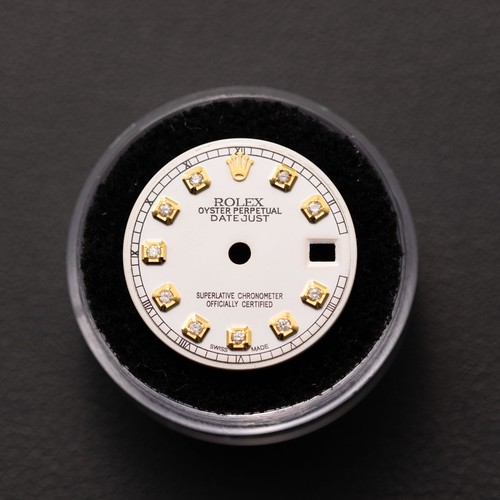 Rolex cadran diamant argent - rolex,