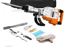 Marteau de Démolition Piqueur Électrique Résistance 95mm 3600W  + Deux Ciseaux 