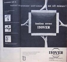 PUBLICITÉ ISOLEZ ISOVER SAINT-GOBAIN EN PANNEAUX OU EN ROULEAUX DUVET SHEDISOL