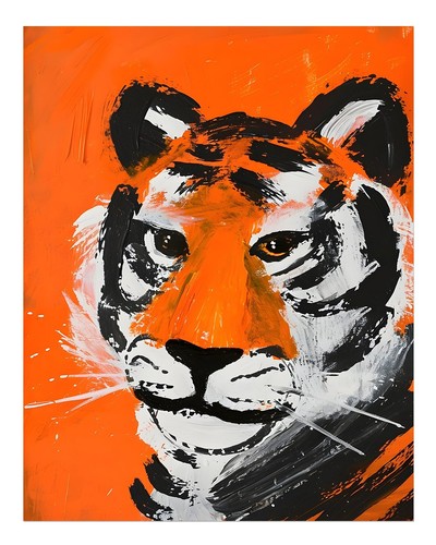 Art mural tigre vivant
