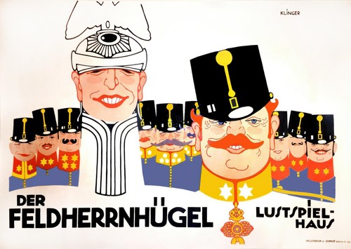 Affiche caricature militaire