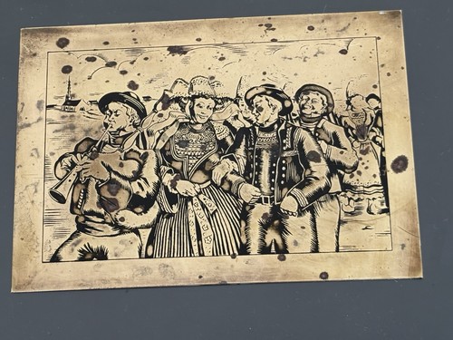 Matrice cuivre gravé - matrice, breton