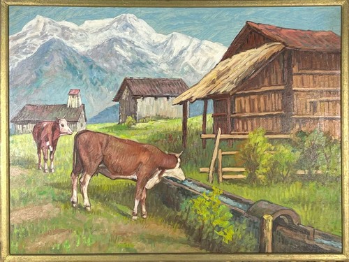 Huile sur toile - , bergh
