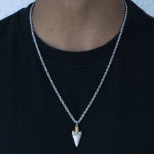 Collier pendentif or bicolore