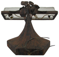 Lampe applique Art Deco fer forge epoque Muller Hettier & Vincent Paul Kiss lamp