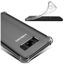 Coque Samsung S8 Galaxy Etui Housse Silicone Rebords Renforcés, Transparent