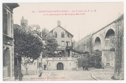 Cpa montigny loing viaduc - 77, montigny/loing